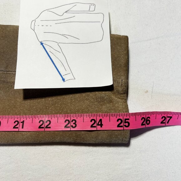 NEW LOOK Edgy Elegance: Quiet Luxury Tan Suede Blazer Flattering & Sophisticated - Picture 15 of 16